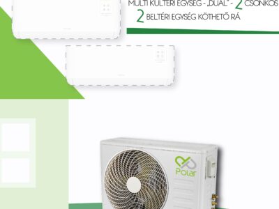 POLAR MULTI SPLIT ,,DUAL" 2 BELTÉRIS inverteres kültéri egység 5,0 kW