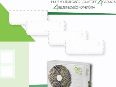 POLAR MULTI SPLIT ,,QUATTRO" 4 BELTÉRIS inverteres kültéri egység 9 kW